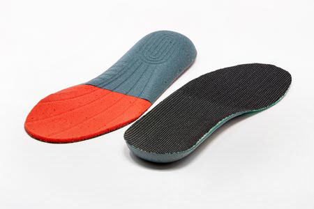 PU foam insole with heel support